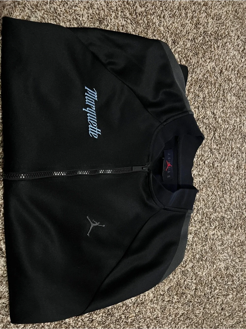 Jordan Black Men's Full-Zip- Marquette basketball players edition